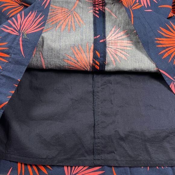 Boden Scattered Holiday Palm A-Line Skirt 22” Length Navy/Pink/Orange Size 8R - Picture 7 of 11